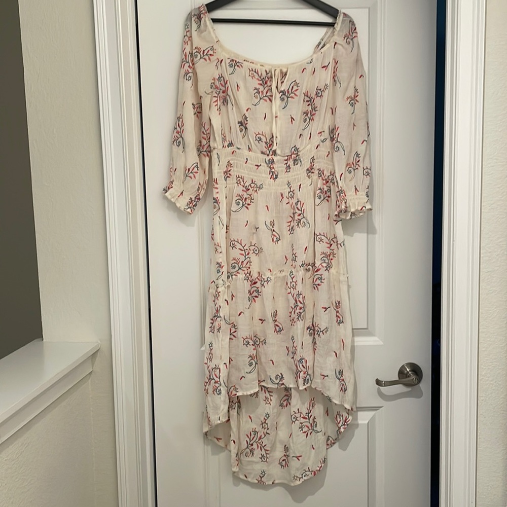 Anthropologie fig and flower high low dress xl